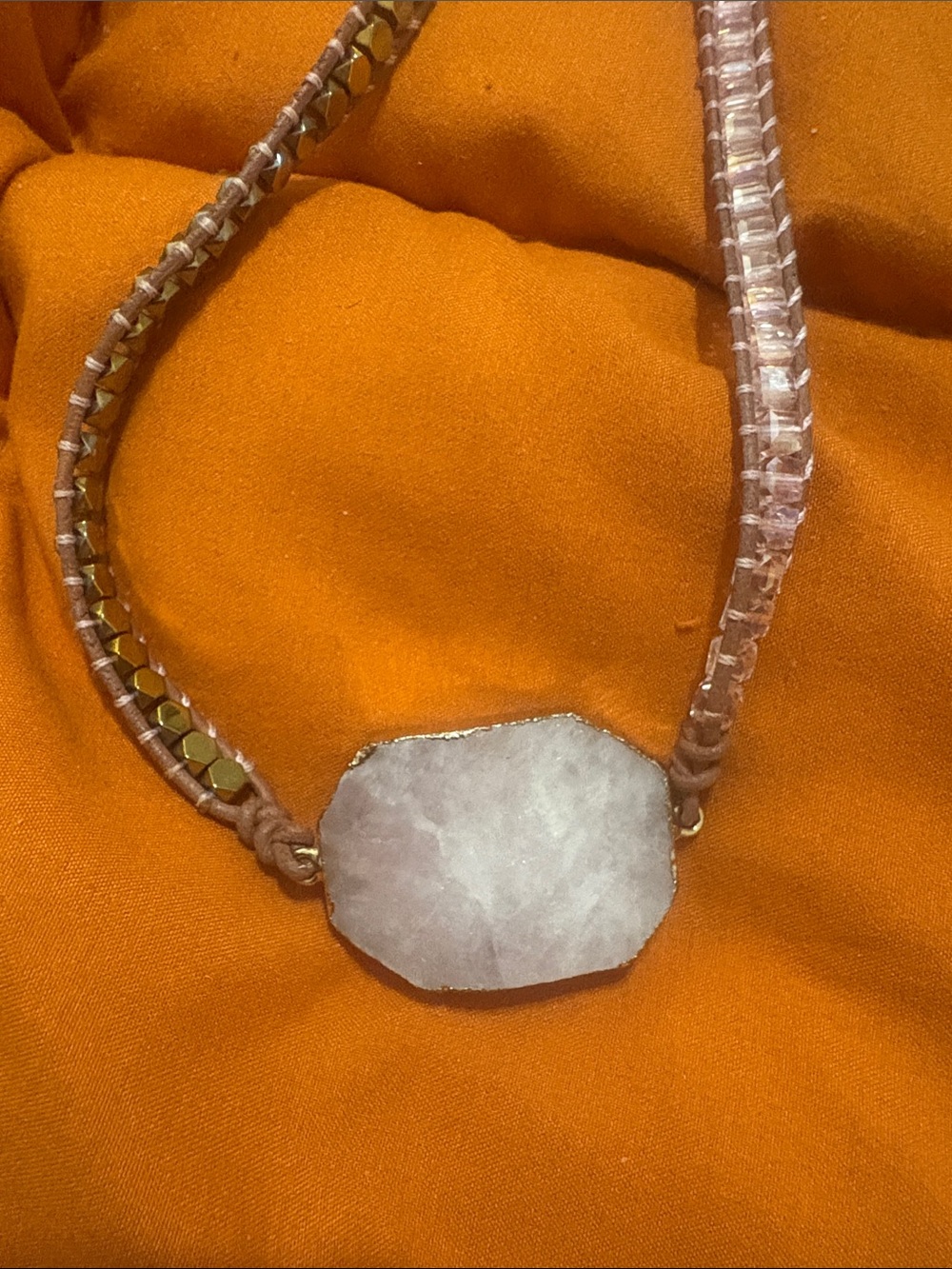Handmade VINTAGE Rose Quartz Tree of Life Pendant Necklace Bohemian style-women - Picture 3 of 6